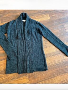 SHADE Wool open long cardigan Mallard Green Marl XS
